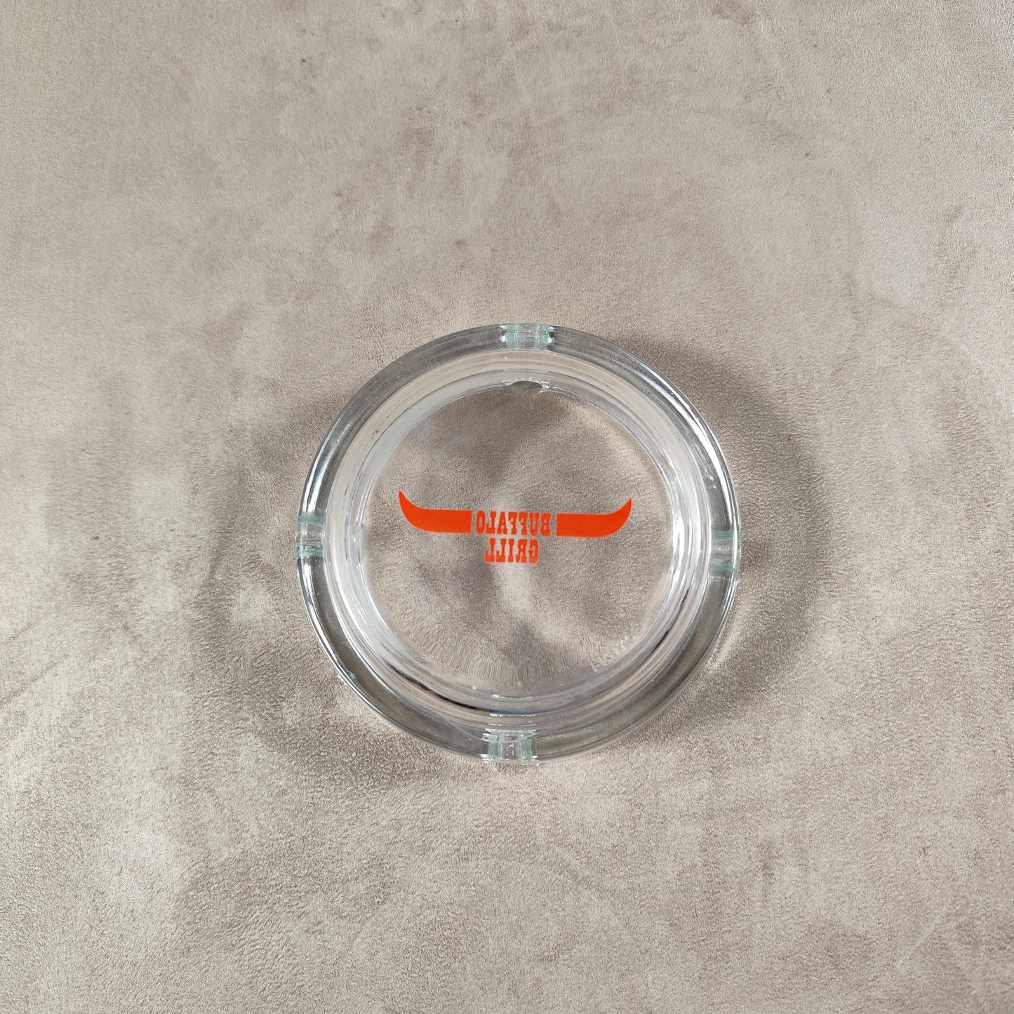 Cendrier publicitaire vintage en verre restaurant Buffalo Grill Made in France
