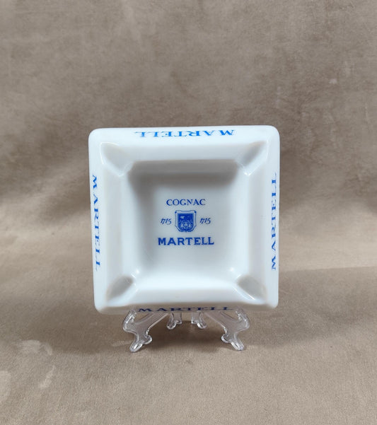 Cendrier publicitaire cognac Martell en opalex blanc vintage Made in France 1970