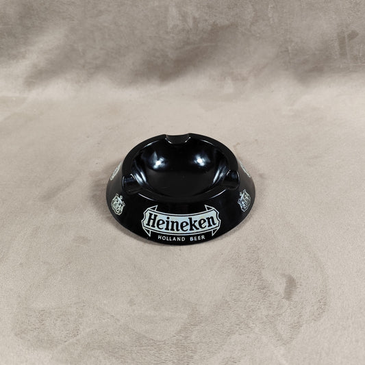 Cendrier Heineken en verre noir vintage made in France Années 1960