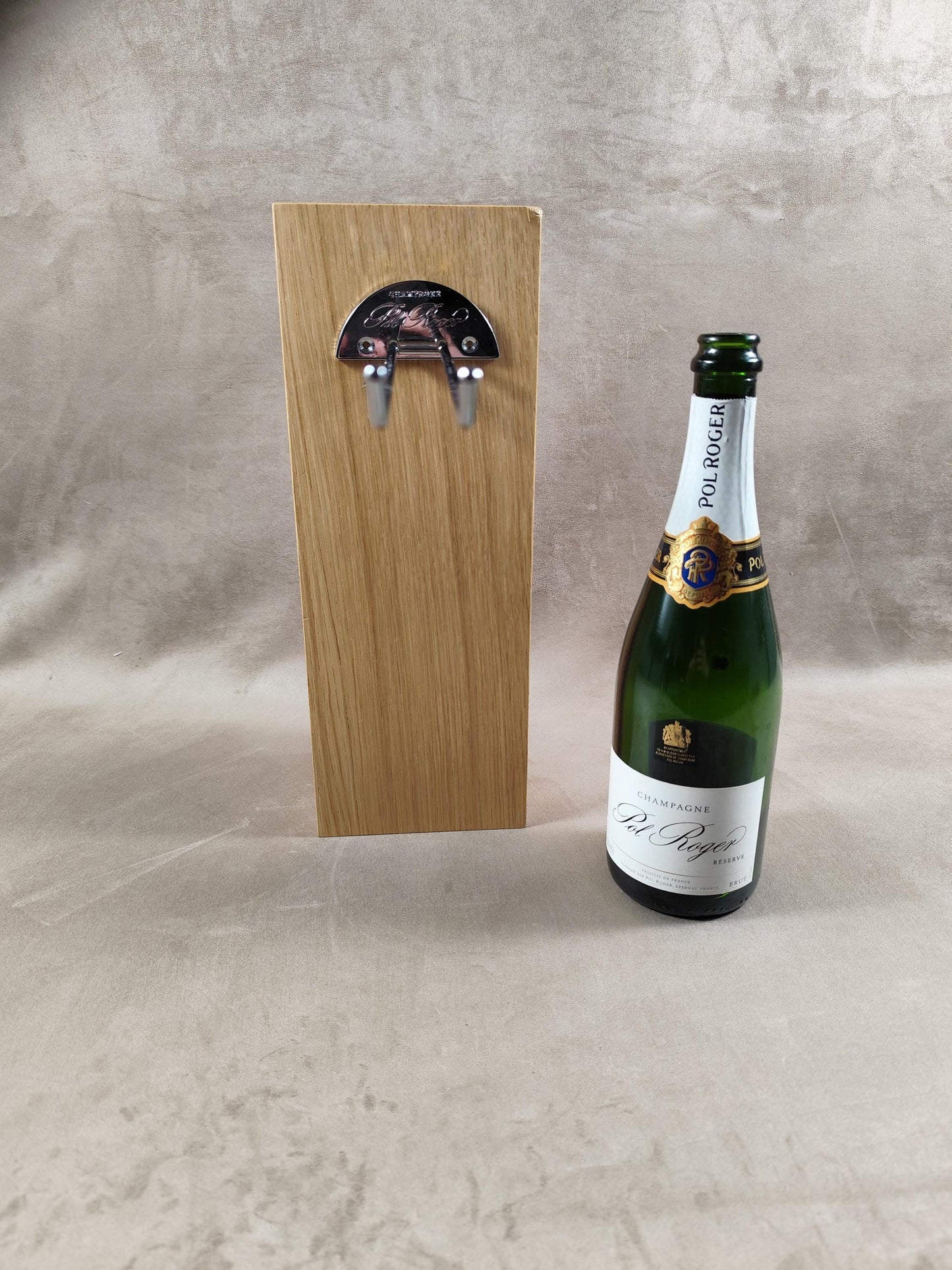 Porte verre mural pour flûte de champagne Pol Roger Made in France Vintage 1980