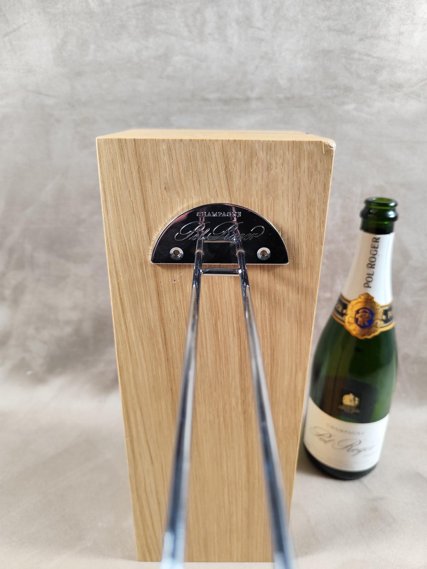 Porte verre mural pour flûte de champagne Pol Roger Made in France Vintage 1980