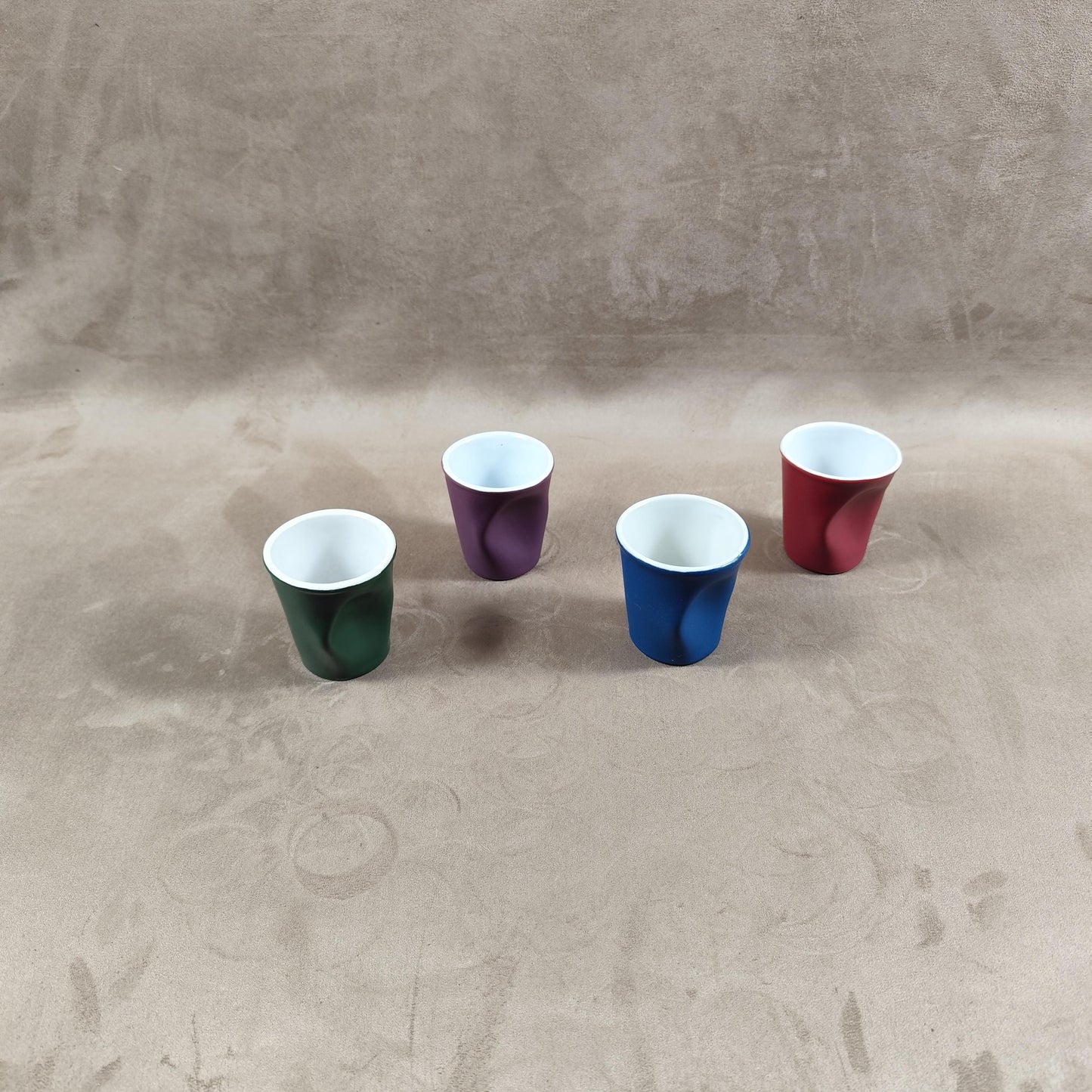 Lot de 4 gobelet Froissé REVOL en céramique, Made in France, Vintage 2000