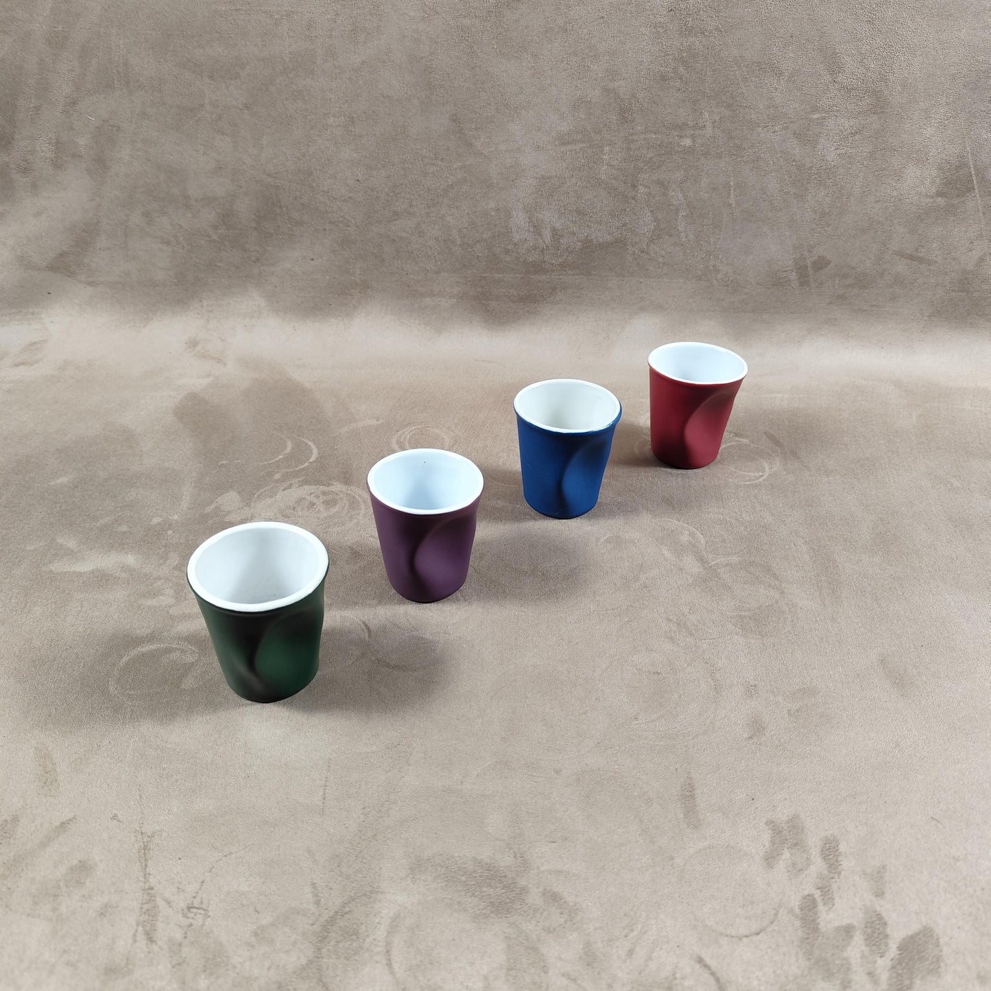 Lot de 4 gobelet Froissé REVOL en céramique, Made in France, Vintage 2000