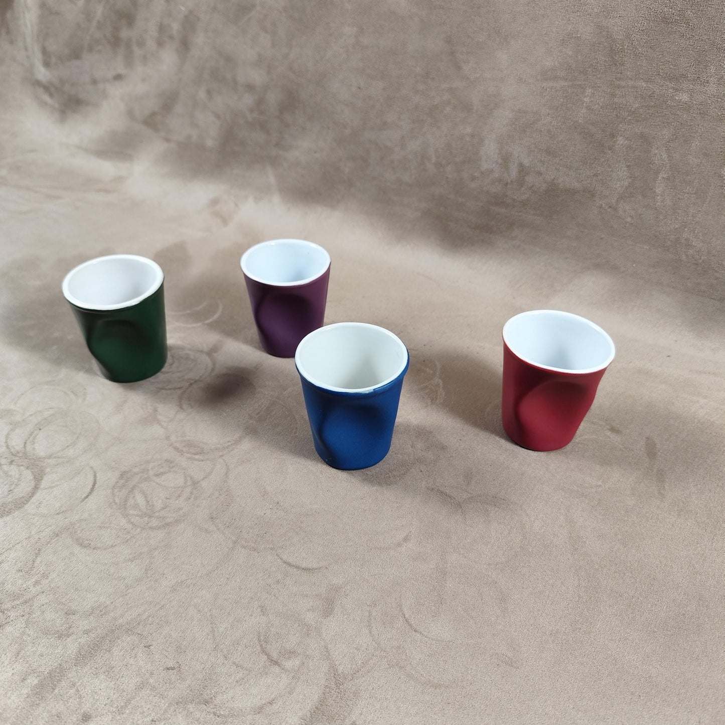 Lot de 4 gobelet Froissé REVOL en céramique, Made in France, Vintage 2000