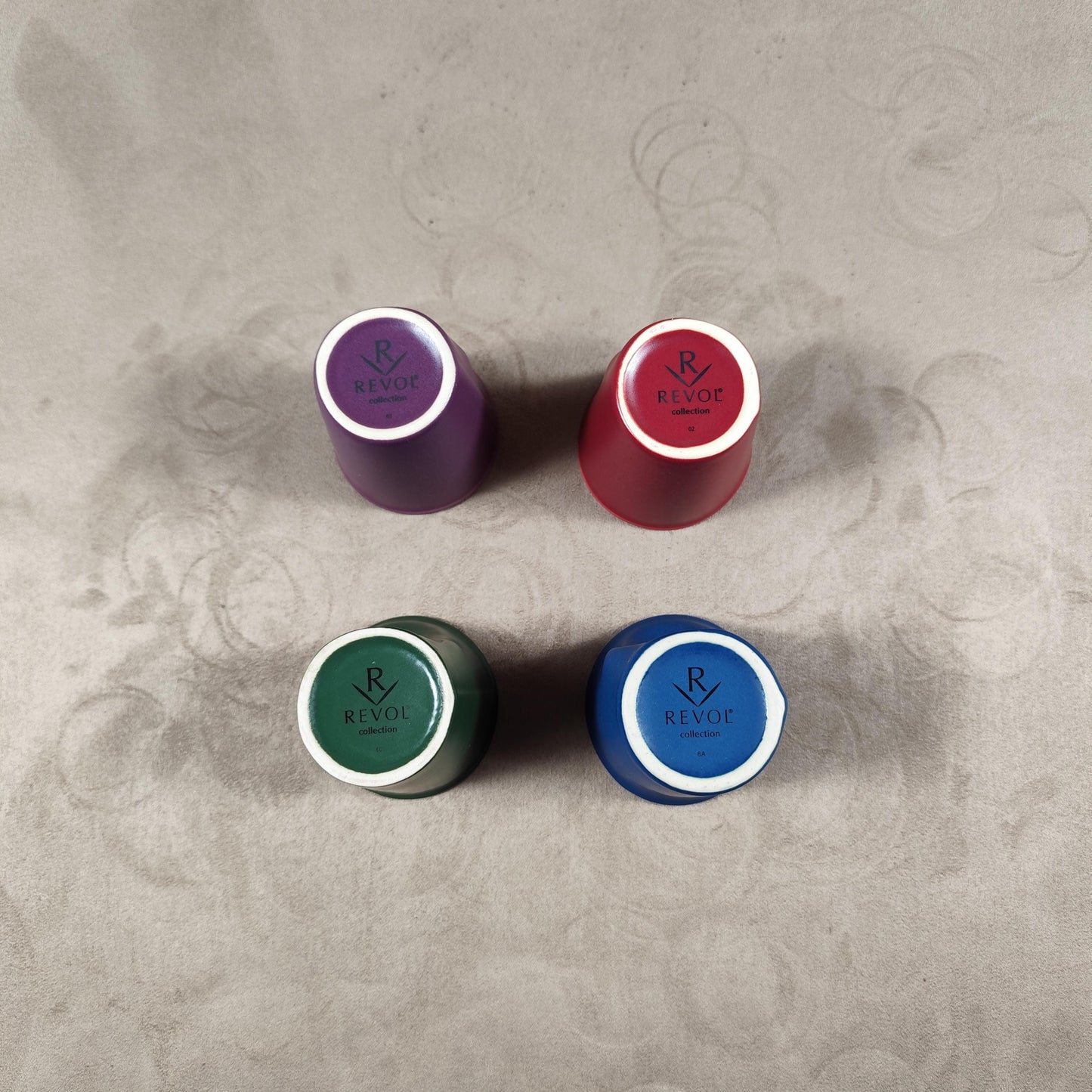 Lot de 4 gobelet Froissé REVOL en céramique, Made in France, Vintage 2000