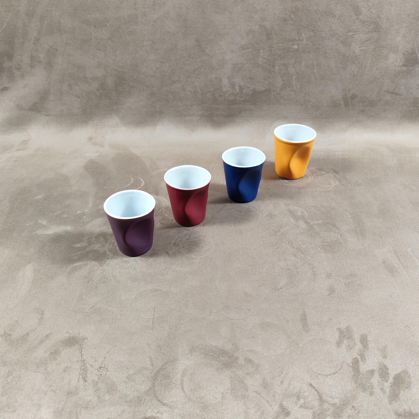 Lot de 4 gobelet Froissé REVOL en céramique, Made in France, Vintage 2000