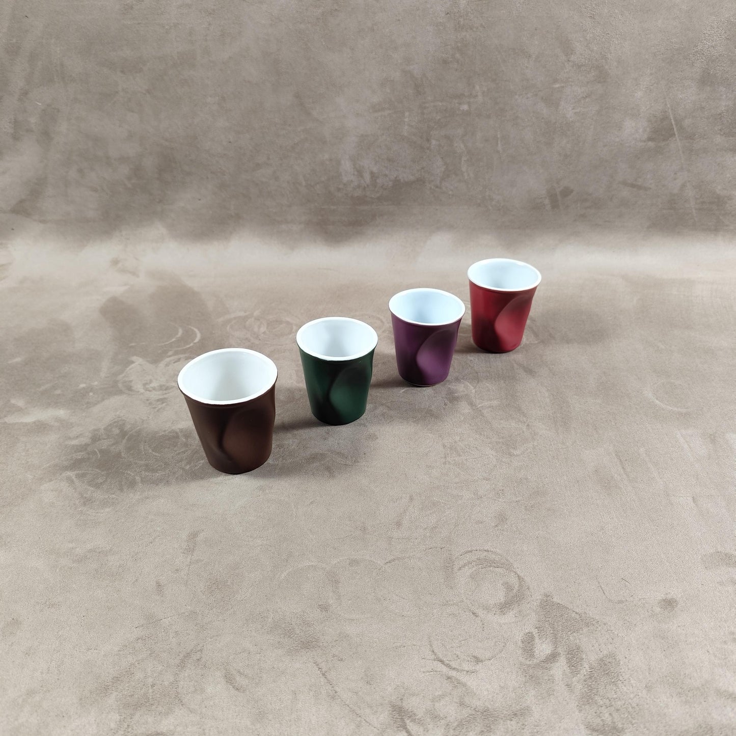 Lot de 4 gobelet Froissé REVOL en céramique, Made in France, Vintage 2000