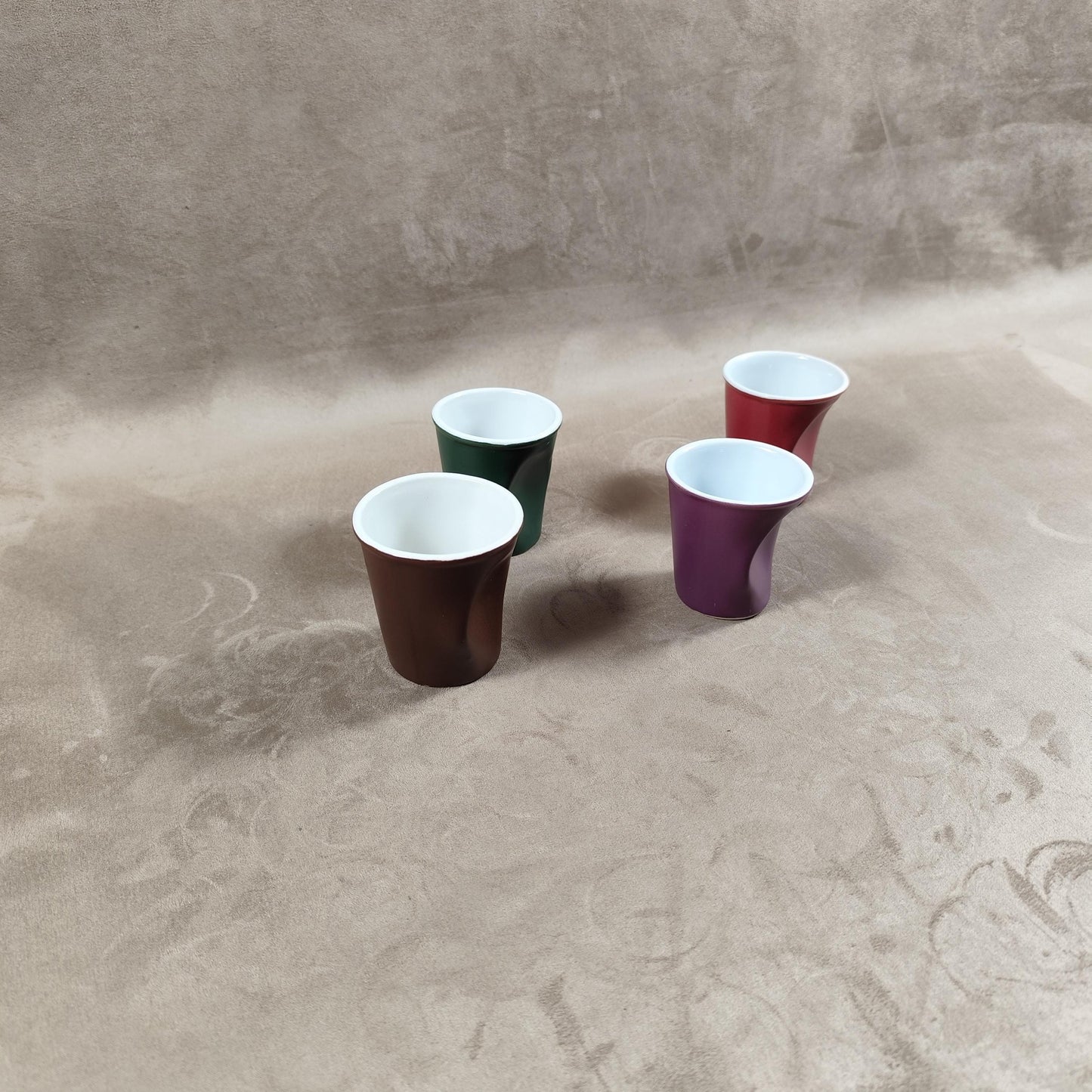 Lot de 4 gobelet Froissé REVOL en céramique, Made in France, Vintage 2000