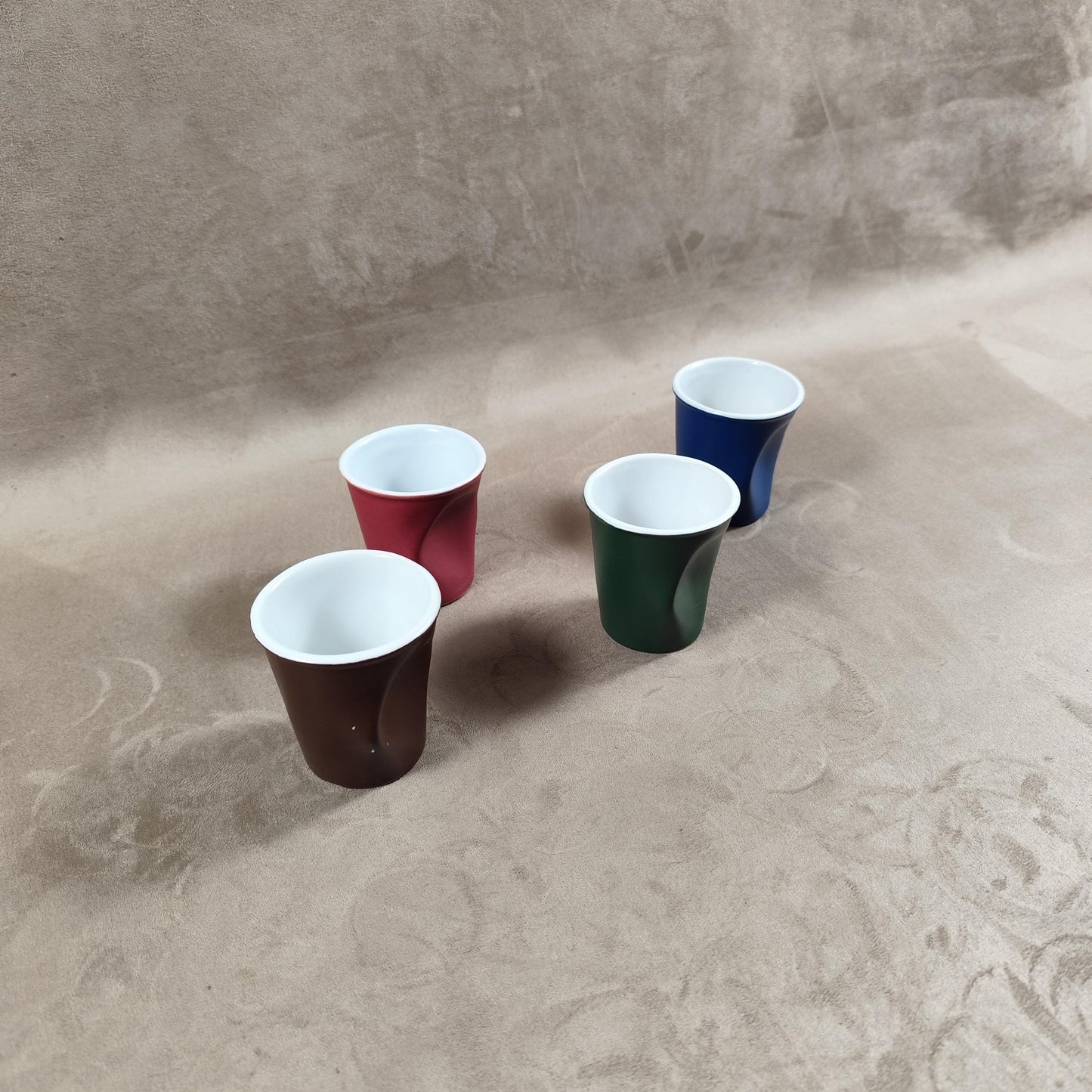 Lot de 4 gobelet Froissé REVOL en céramique, Made in France, Vintage 2000