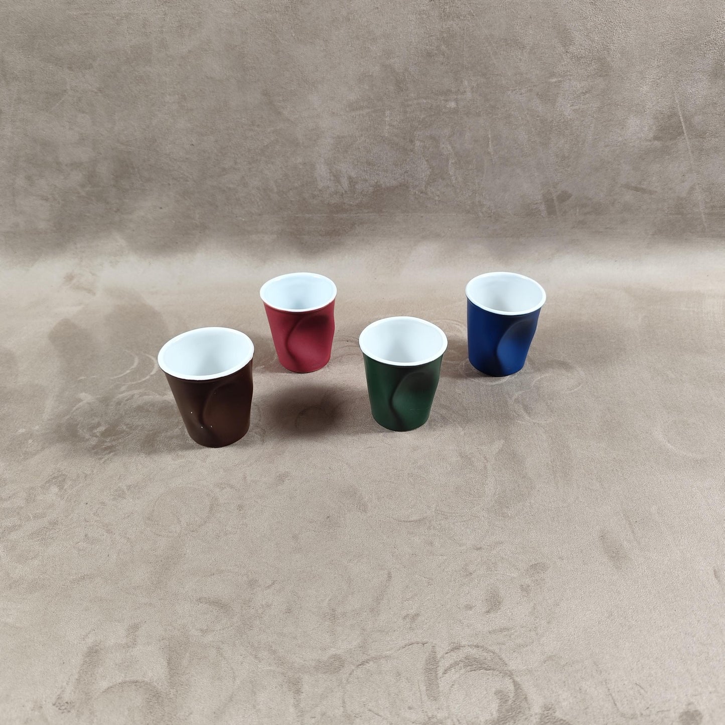 Lot de 4 gobelet Froissé REVOL en céramique, Made in France, Vintage 2000