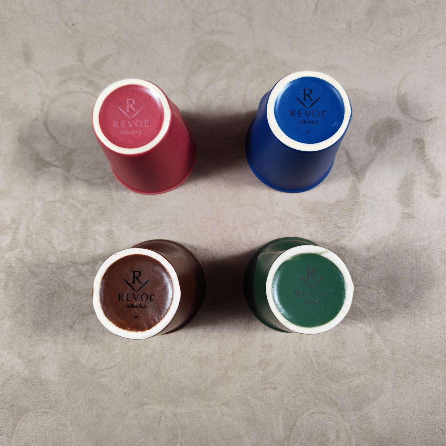 Lot de 4 gobelet Froissé REVOL en céramique, Made in France, Vintage 2000