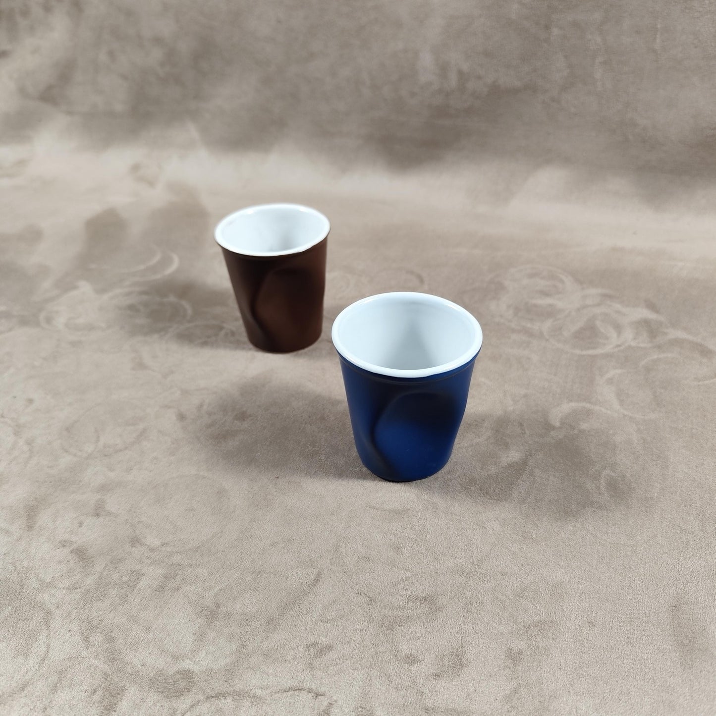 Lot de 2 gobelet Froissé REVOL en céramique, Made in France, Vintage 2000