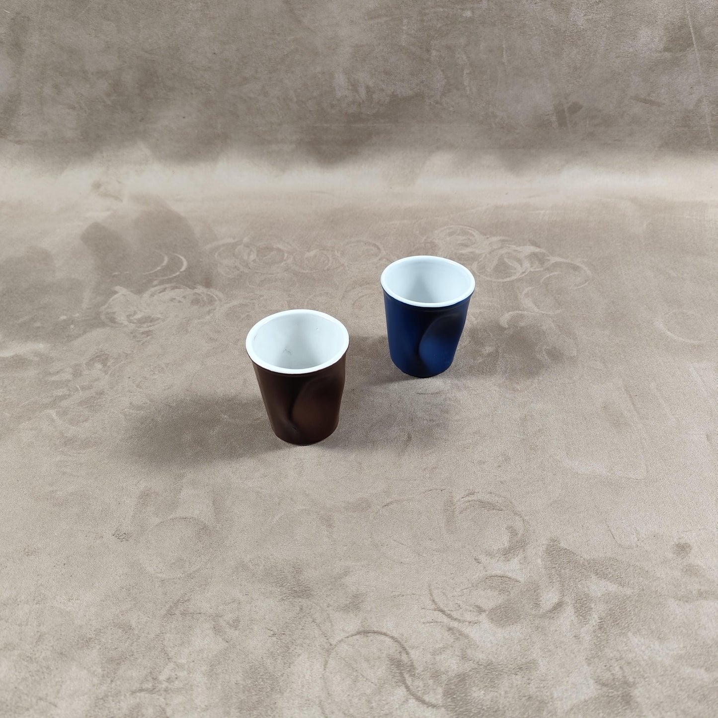 Lot de 2 gobelet Froissé REVOL en céramique, Made in France, Vintage 2000