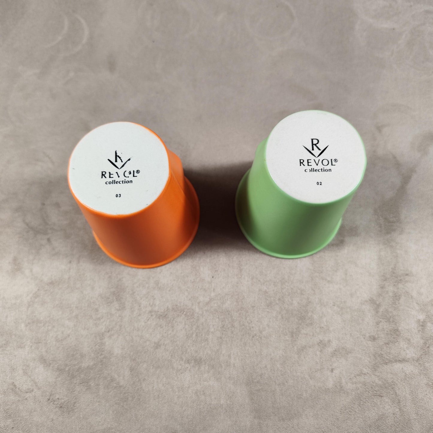 Lot de 2 grand gobelet Froissé REVOL en céramique, Made in France, Vintage 2000