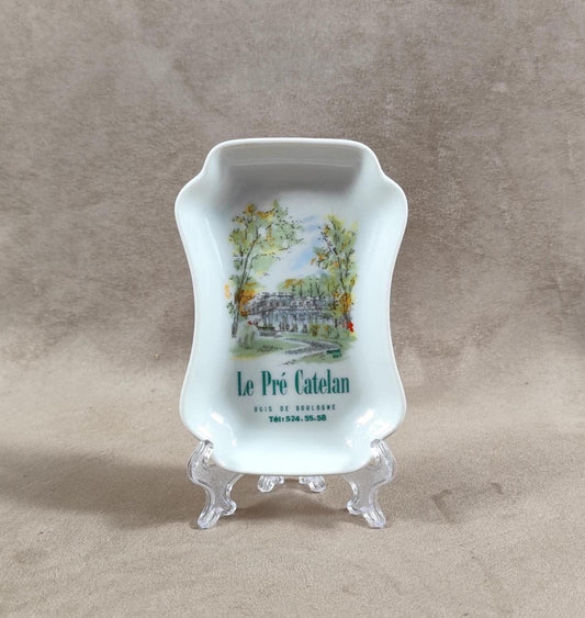 Cendrier publicitaire vintage Le Pré Catelan restaurant de luxe à Paris 1960