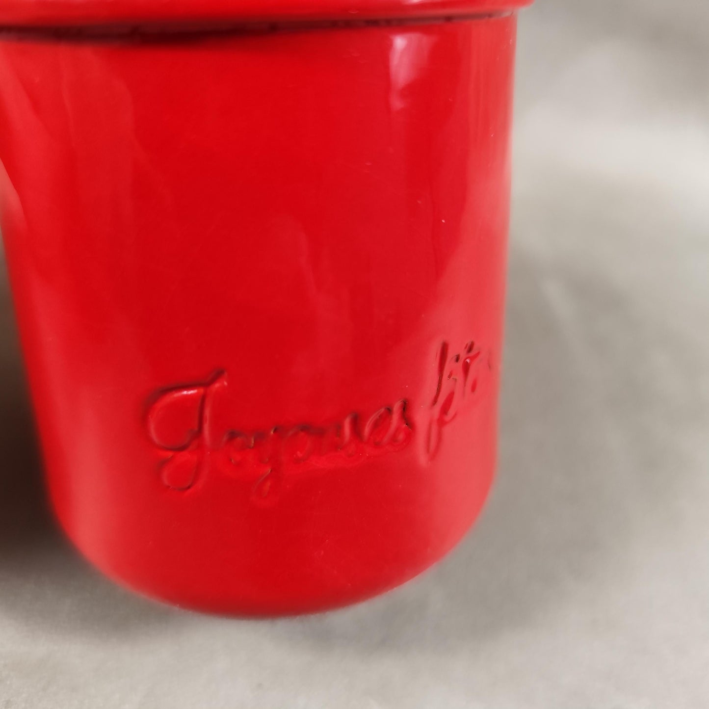 2 pot de yaourt La fermière "Joyeuses fêtes" en terre cuite émaillée made in France vintage 1990