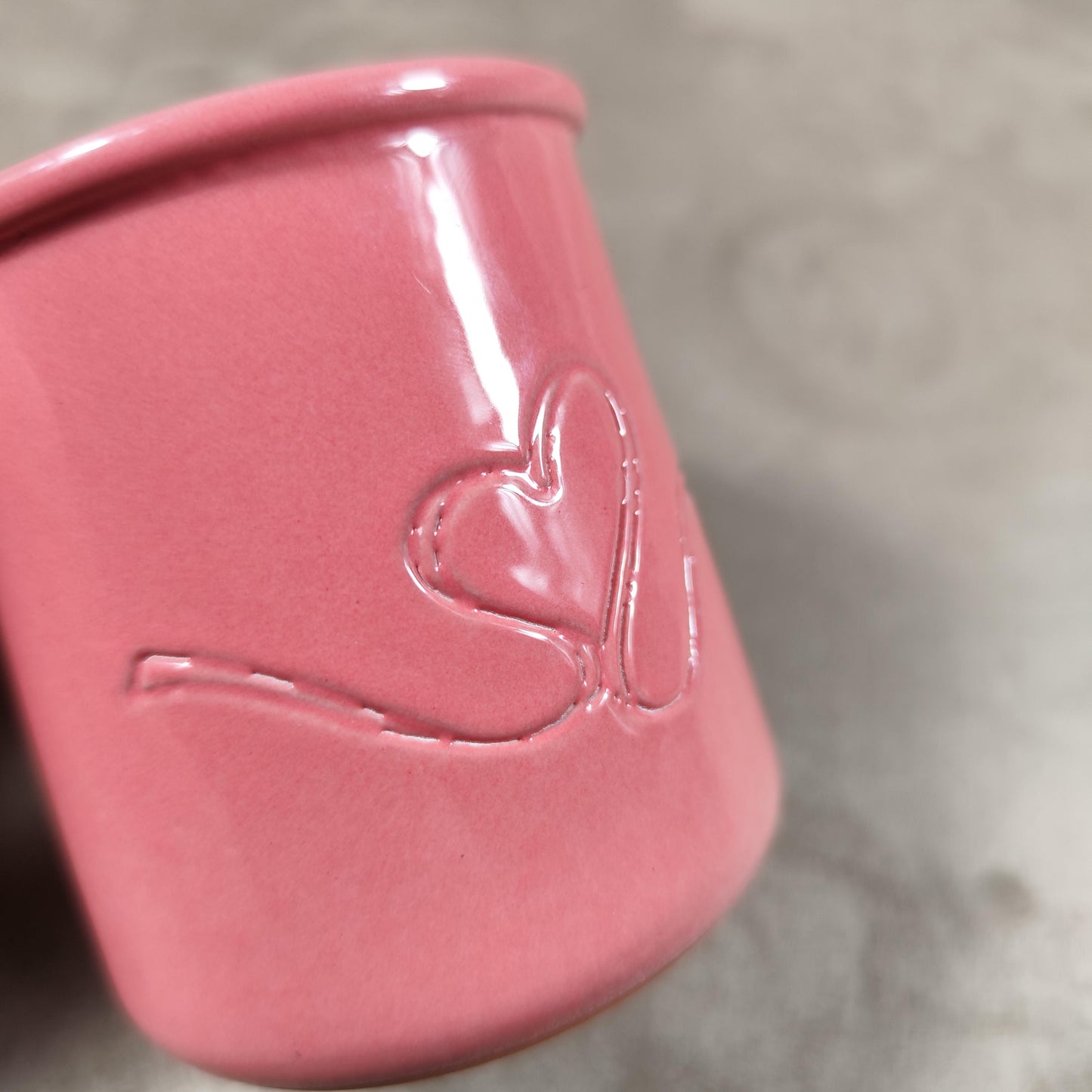 Pot de yaourt La fermière "Saint Valentin" en terre cuite émaillée made in France vintage 1990