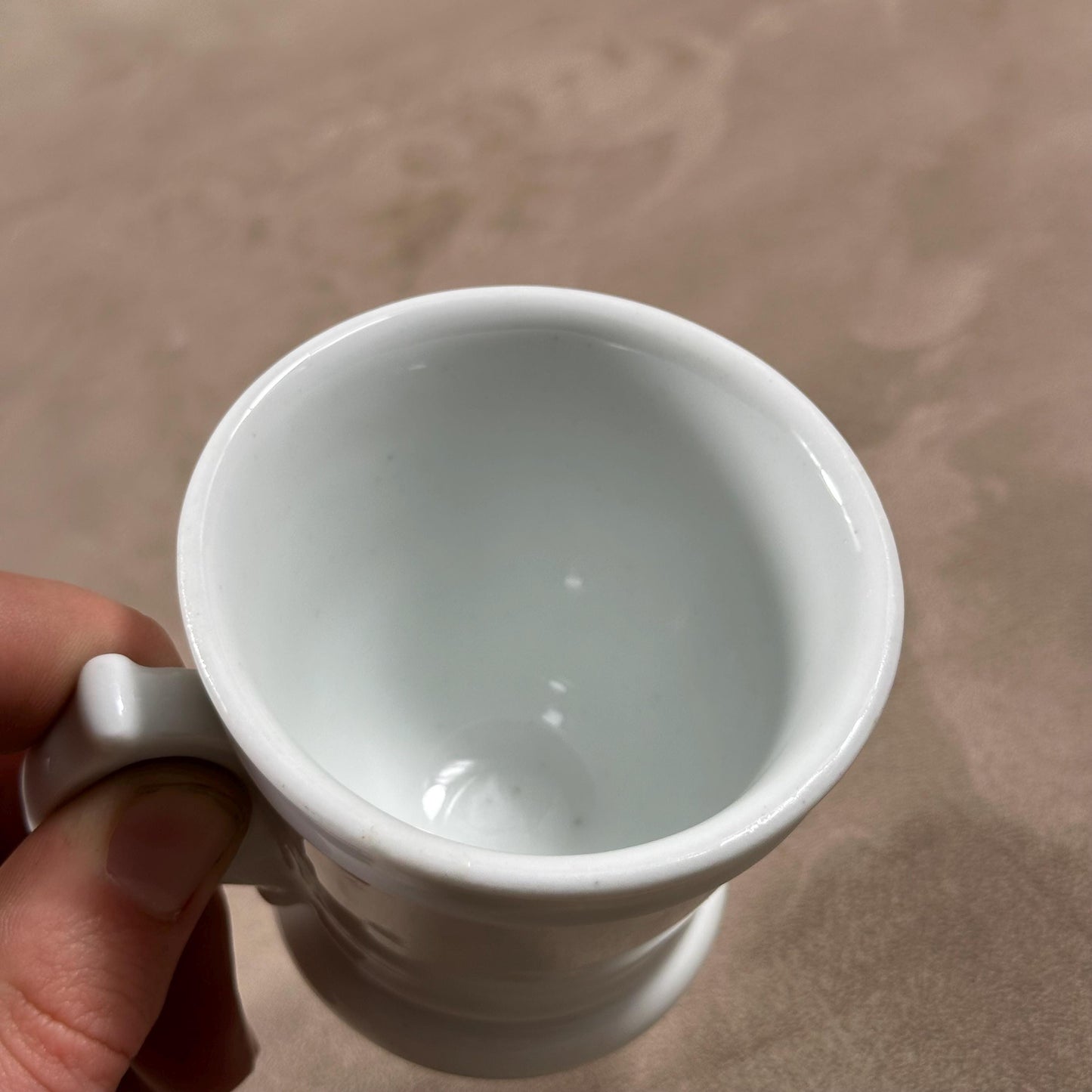 Tasse Brulot ancienne en faience blanche vintage Made in France Années 1920