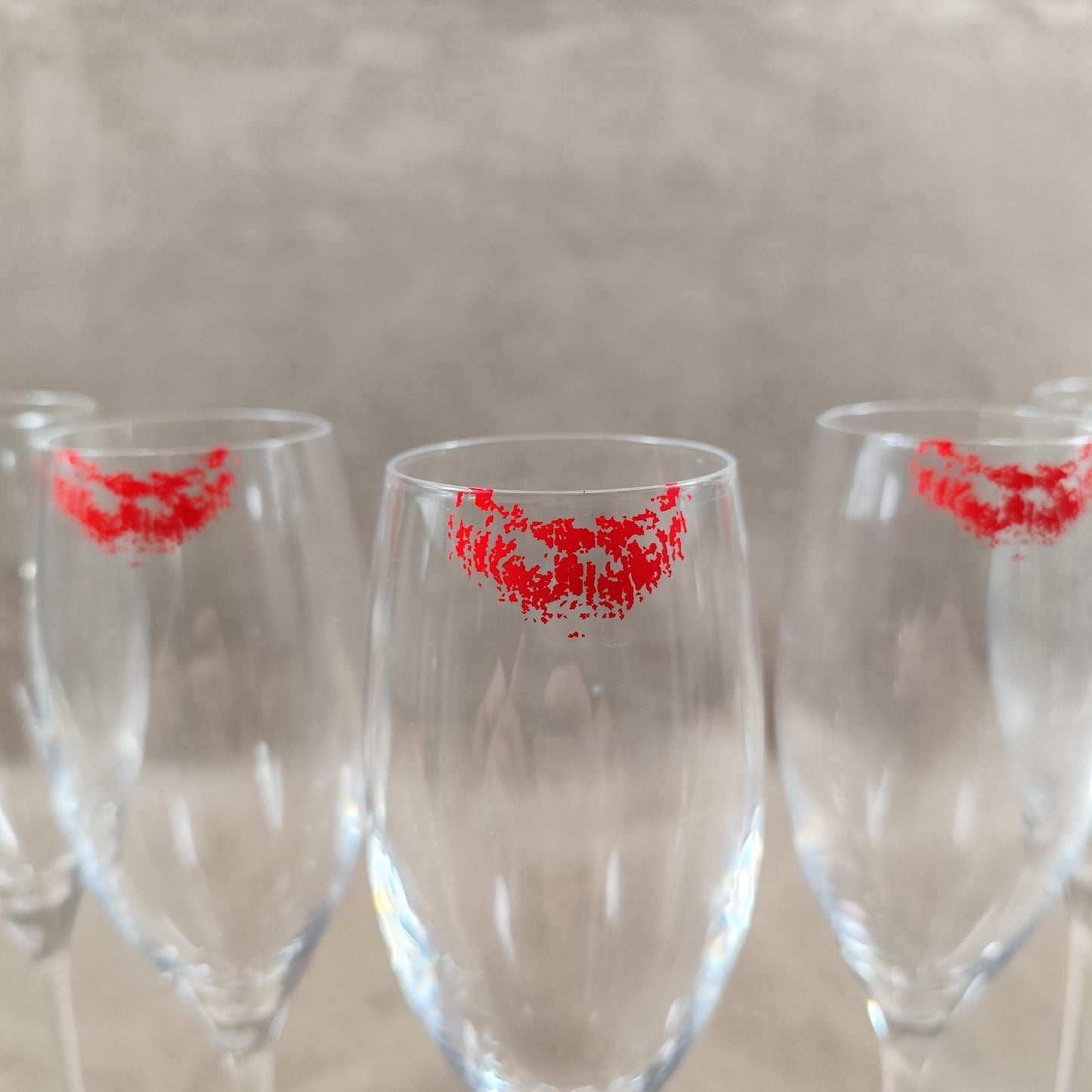 VERY RARE 5 magnifiques flutes Champagne Dom Perignon par Sylvie Fleury Stollen Kisses  Made in France Vintage 2008