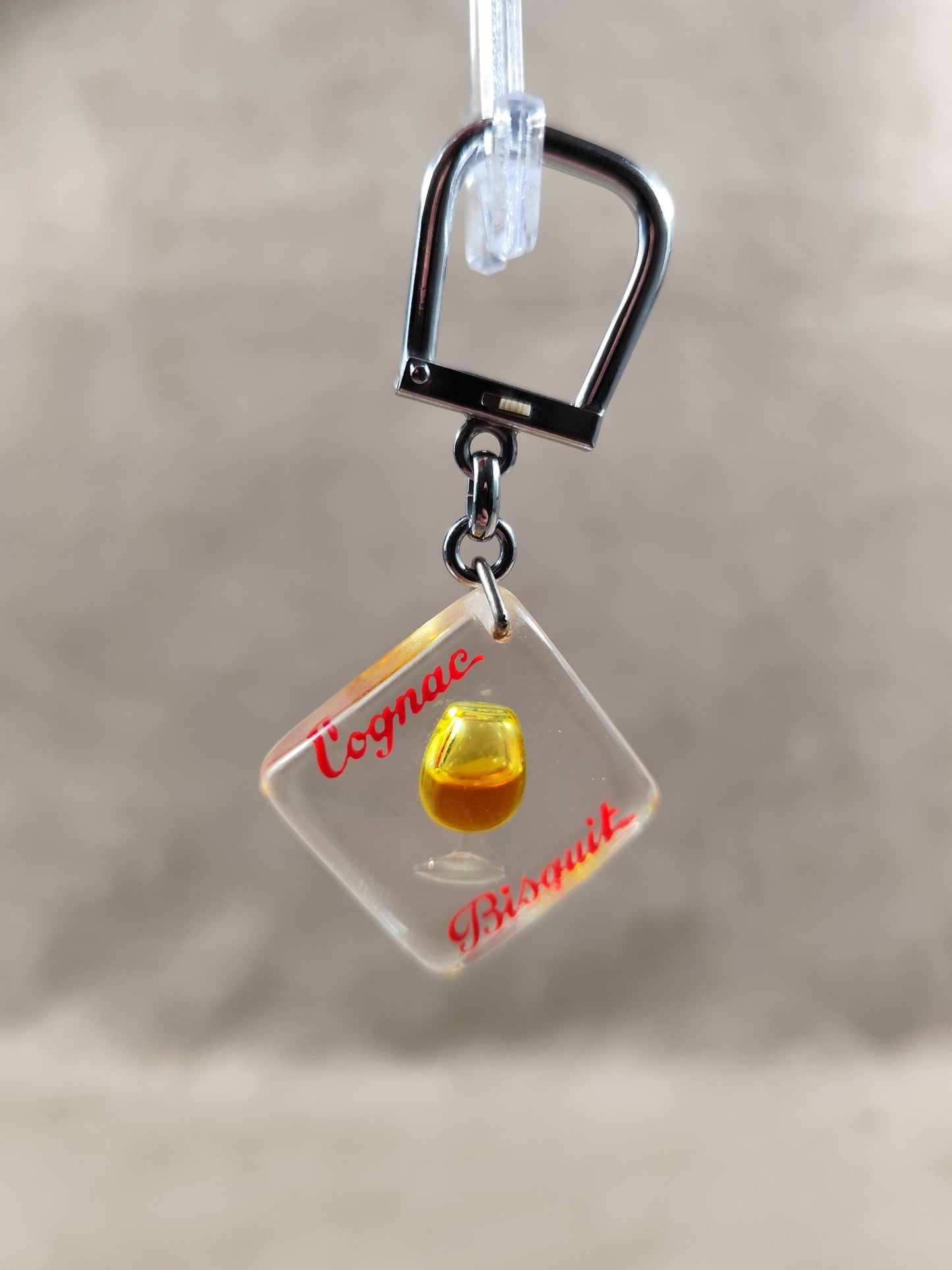 Porte clés Bourbon à bulle Cognac Bisquit Made in France Vintage 1970