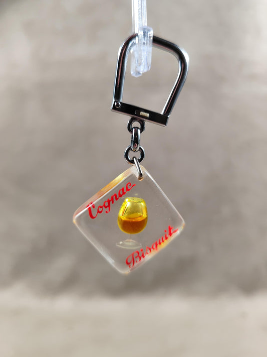 Porte clés Bourbon à bulle Cognac Bisquit Made in France Vintage 1970