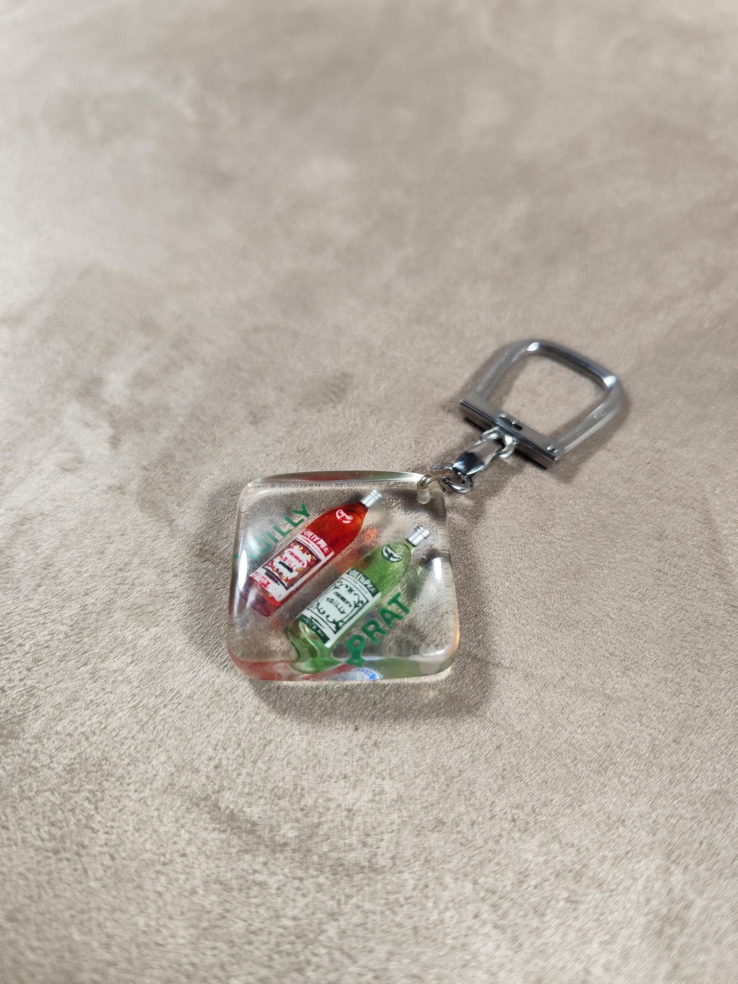 Porte clés Bourbon à bulle Noilly Prat Vermouth Made in France Vintage 1970