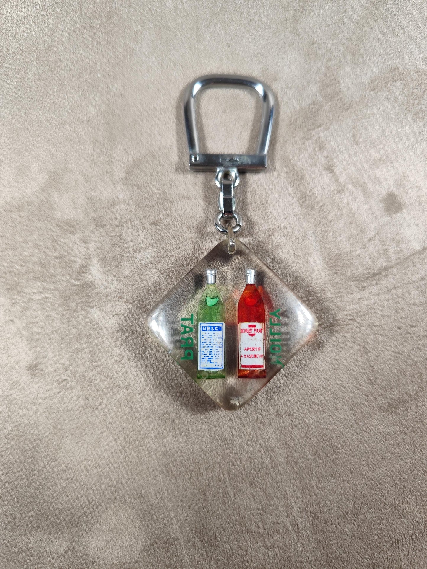 Porte clés Bourbon à bulle Noilly Prat Vermouth Made in France Vintage 1970