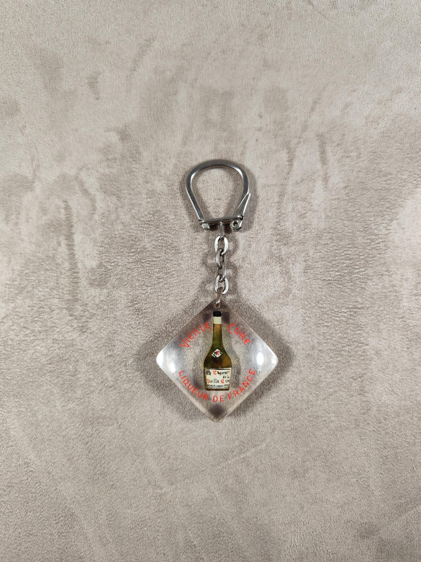 Porte clés Bourbon à bulle Vieille Cure Liqueur Made in France Vintage 1970