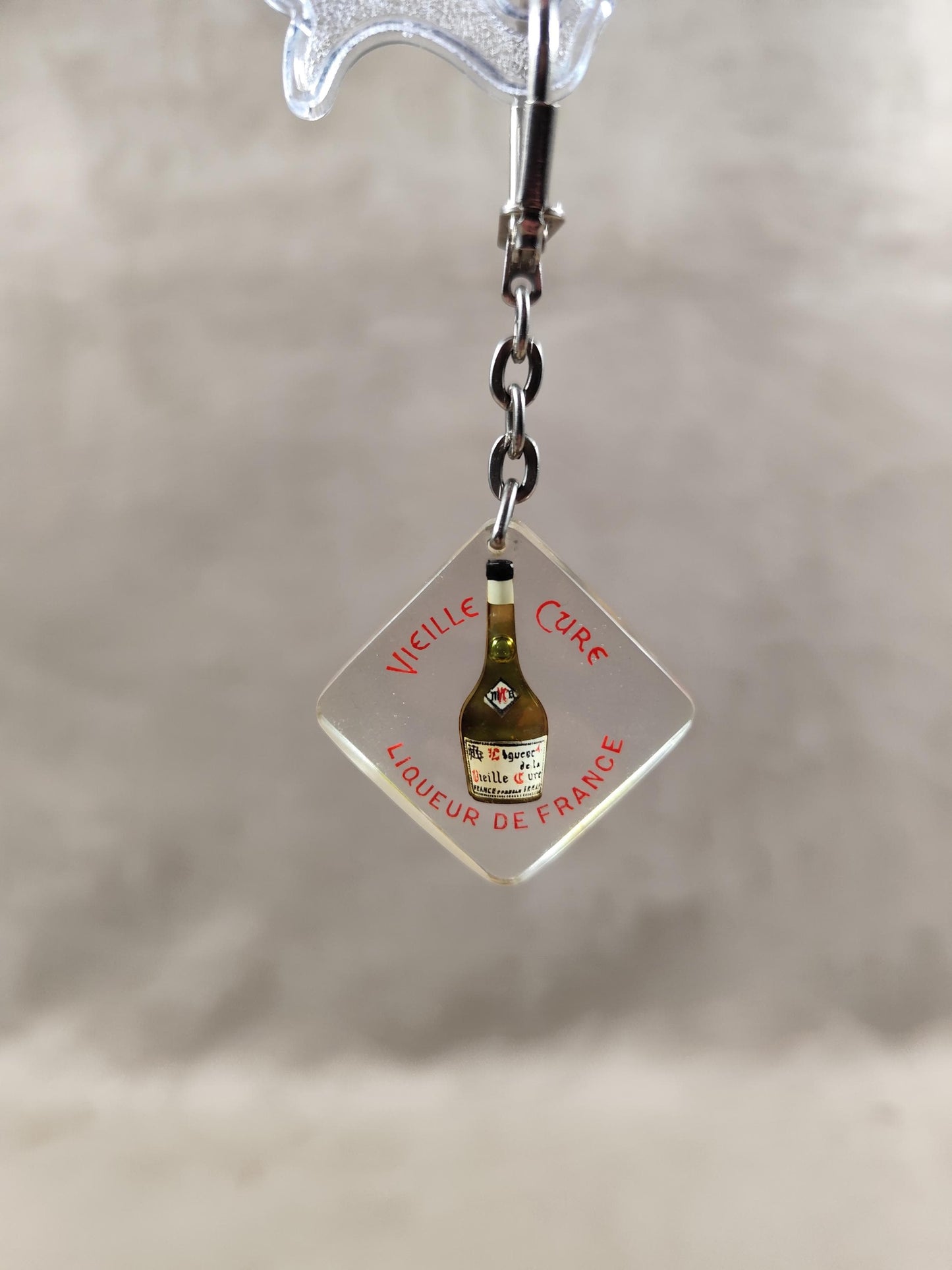 Porte clés Bourbon à bulle Vieille Cure Liqueur Made in France Vintage 1970