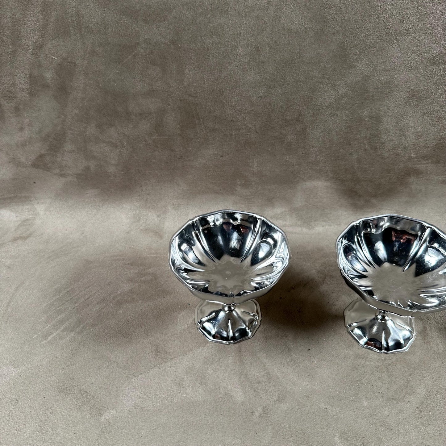 Lot de 2 coupes à glace en inox 18/10 vintage Made in France