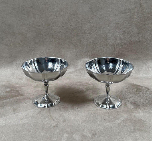 Lot de 2 coupes à glace en inox 18/10 vintage Made in France