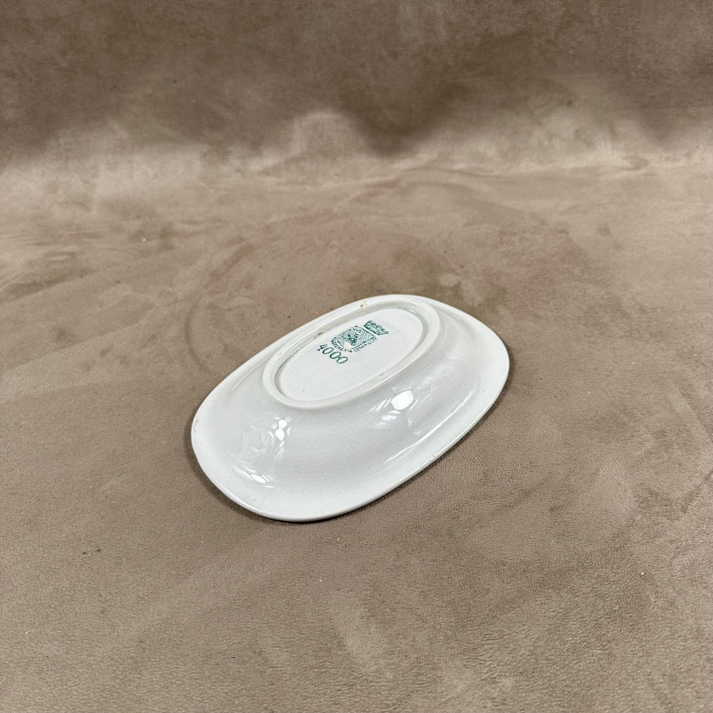 Porte savon faïence Saint-Amand vintage Made in France 1900