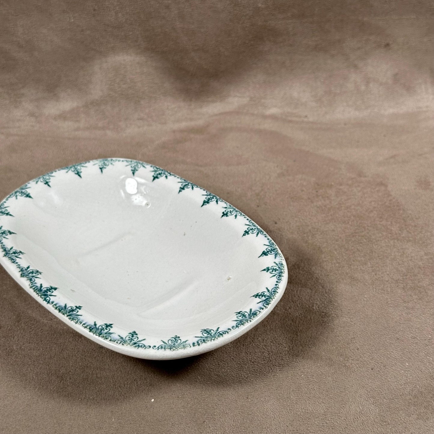 Porte savon faïence Saint-Amand vintage Made in France 1900