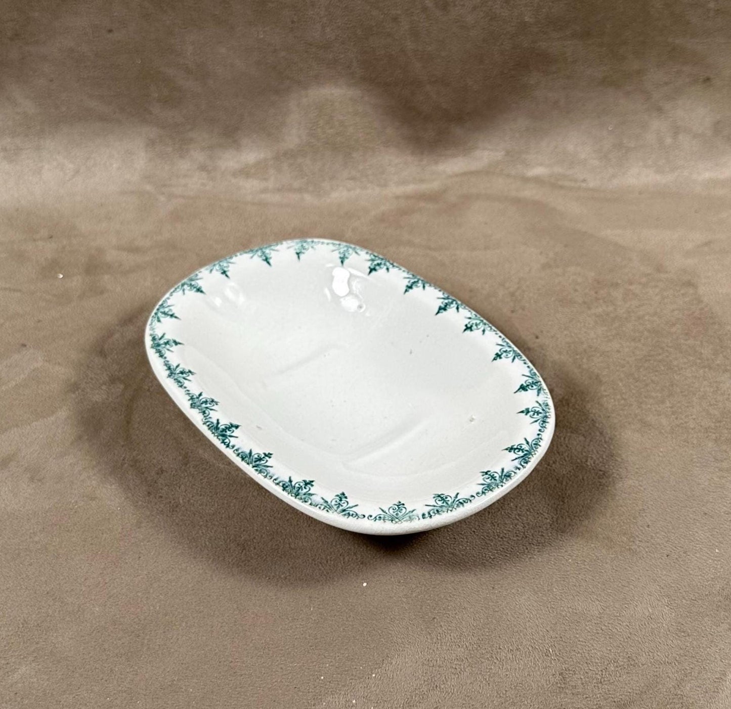 Porte savon faïence Saint-Amand vintage Made in France 1900