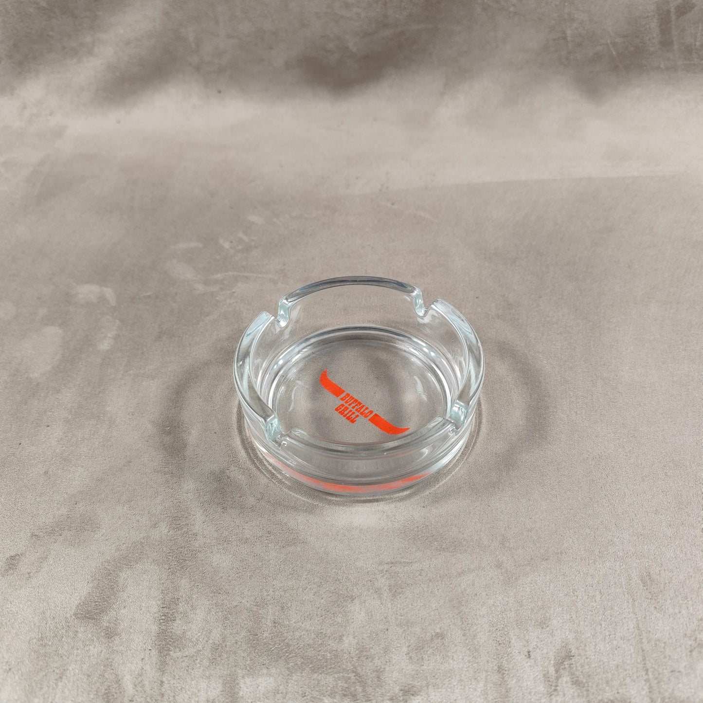 Cendrier publicitaire vintage en verre restaurant Buffalo Grill Made in France