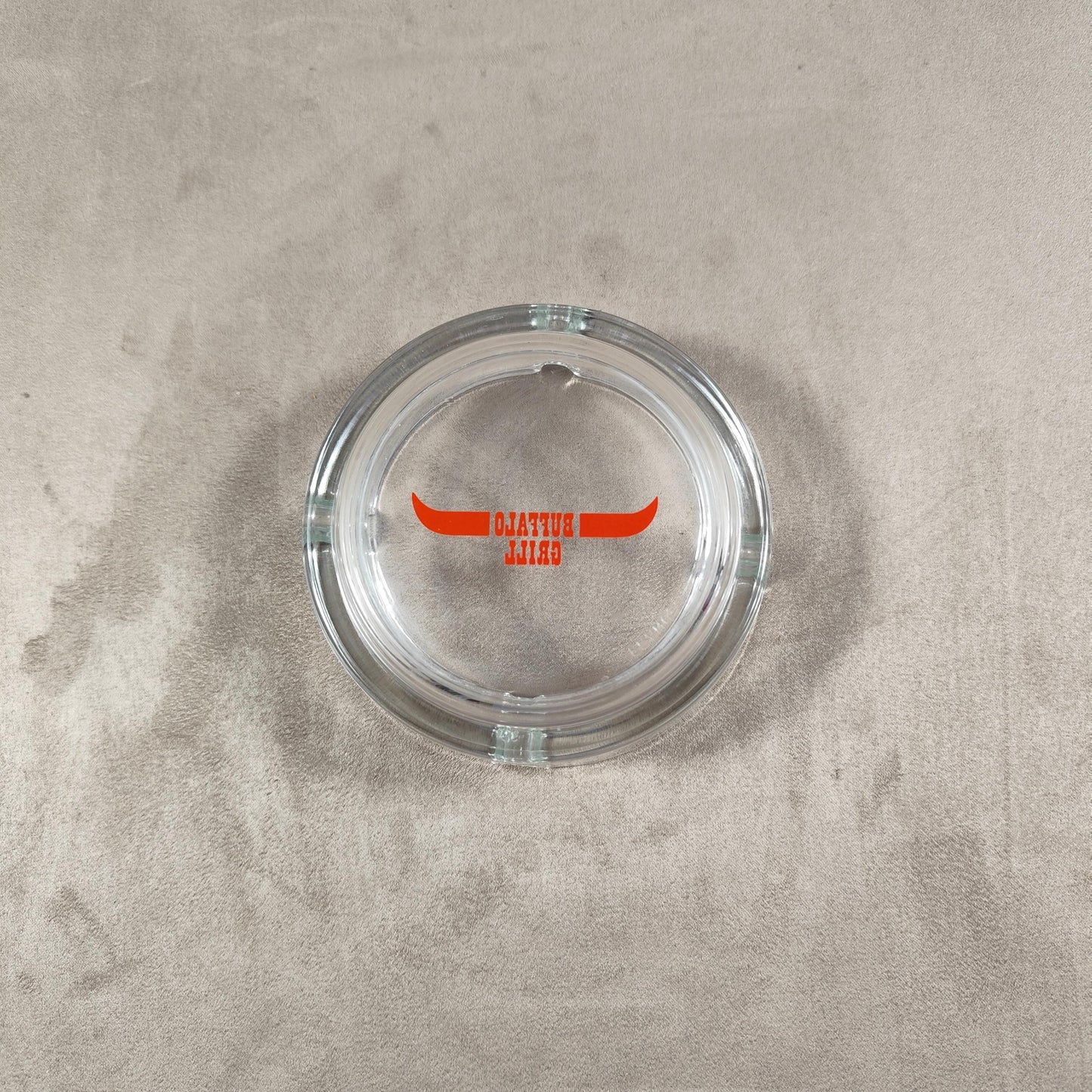 Cendrier publicitaire vintage en verre restaurant Buffalo Grill Made in France