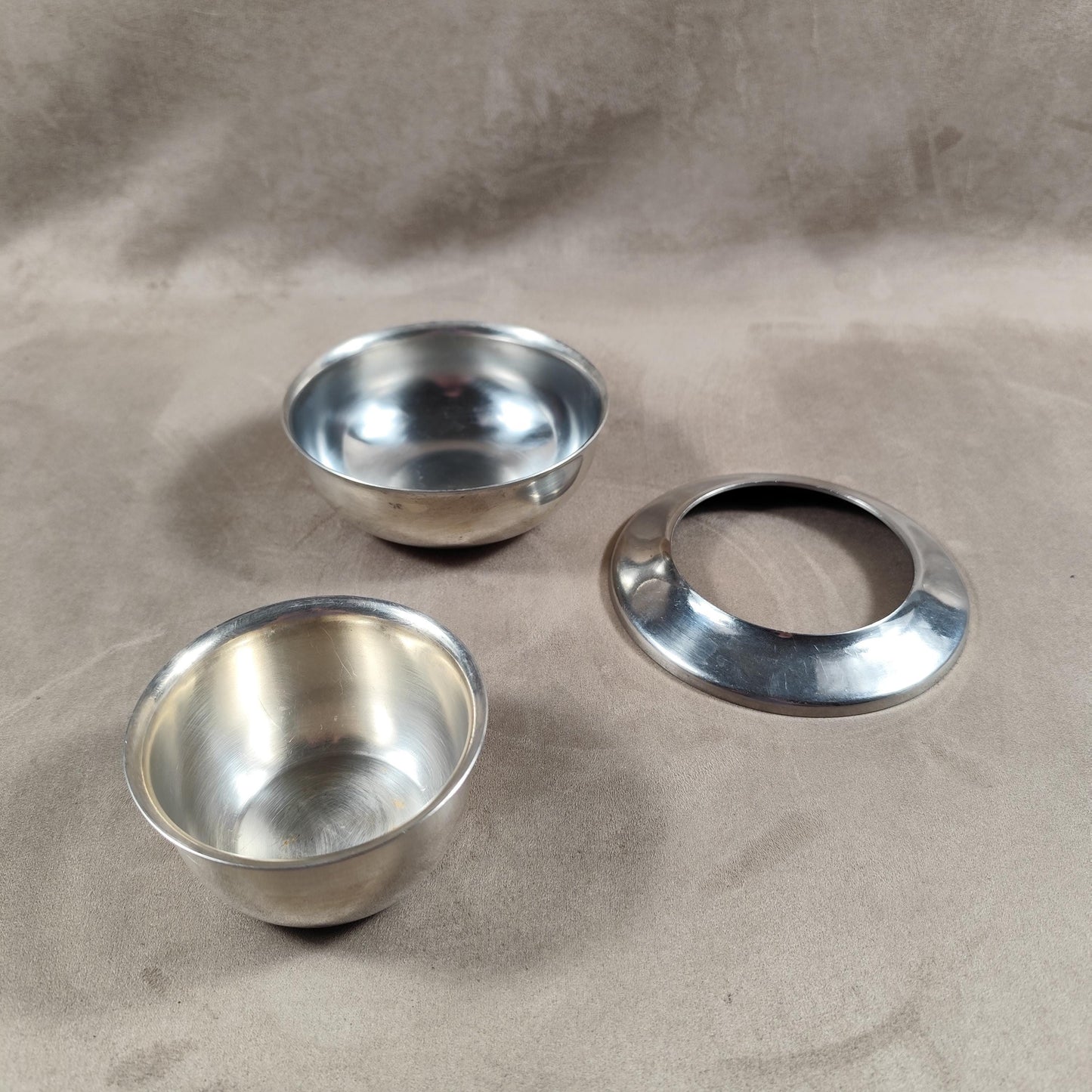 Coupelles empilables en métal argenté Christofle Chrisotel vintage Made in France
