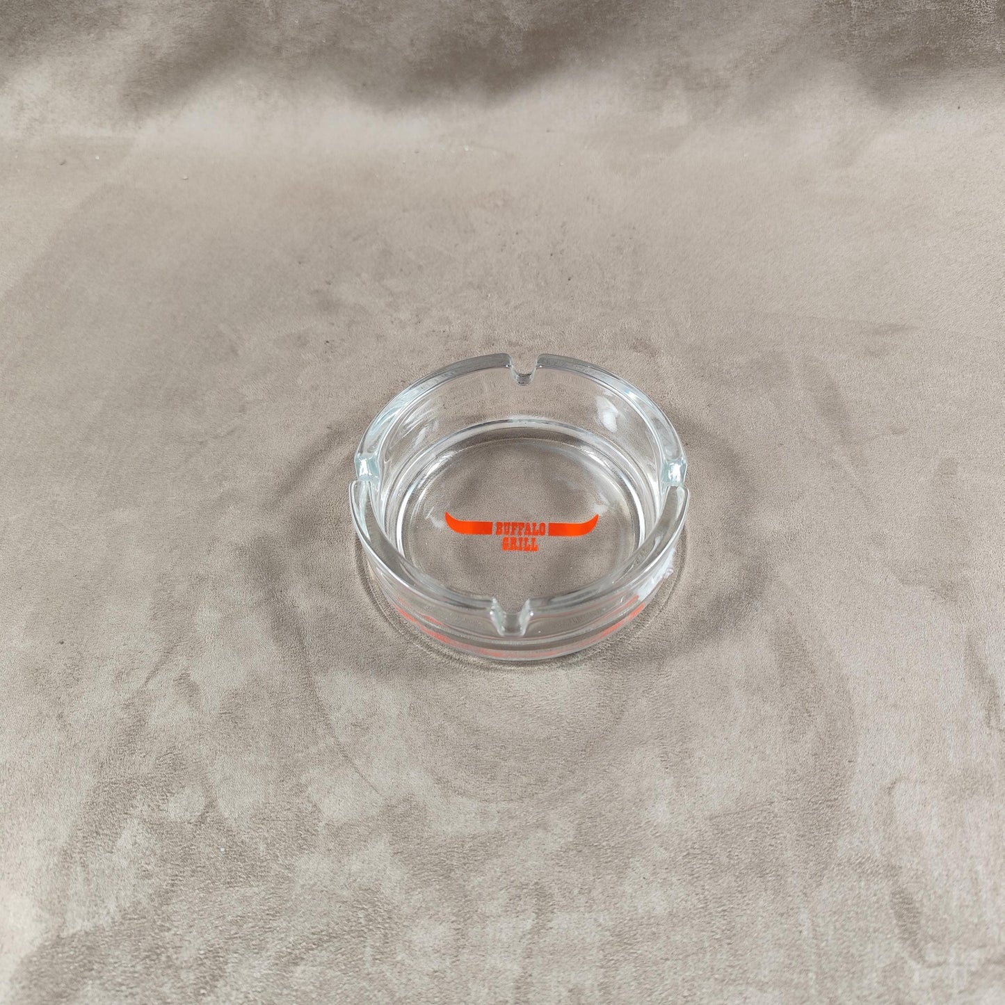 Cendrier publicitaire vintage en verre restaurant Buffalo Grill Made in France