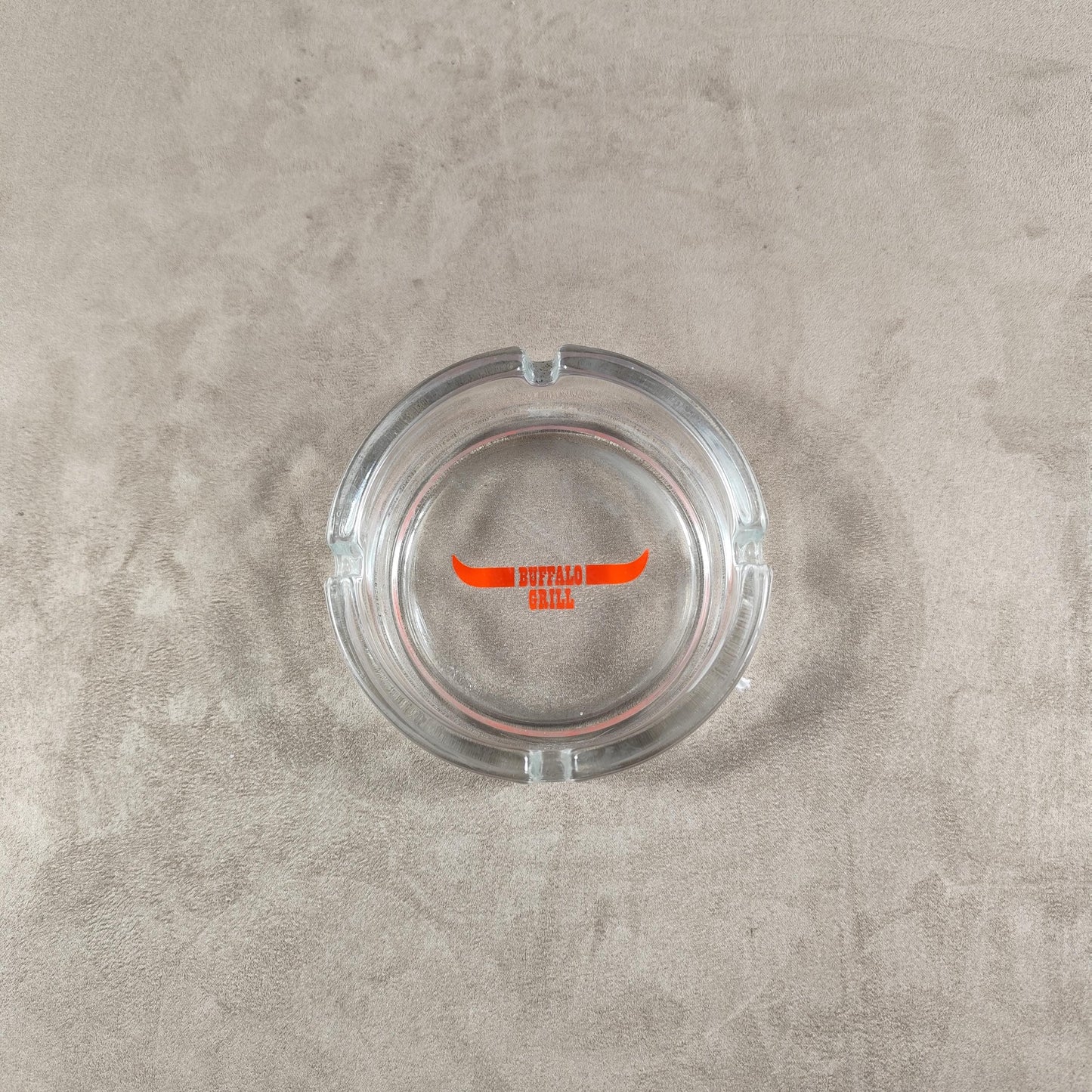 Cendrier publicitaire vintage en verre restaurant Buffalo Grill Made in France
