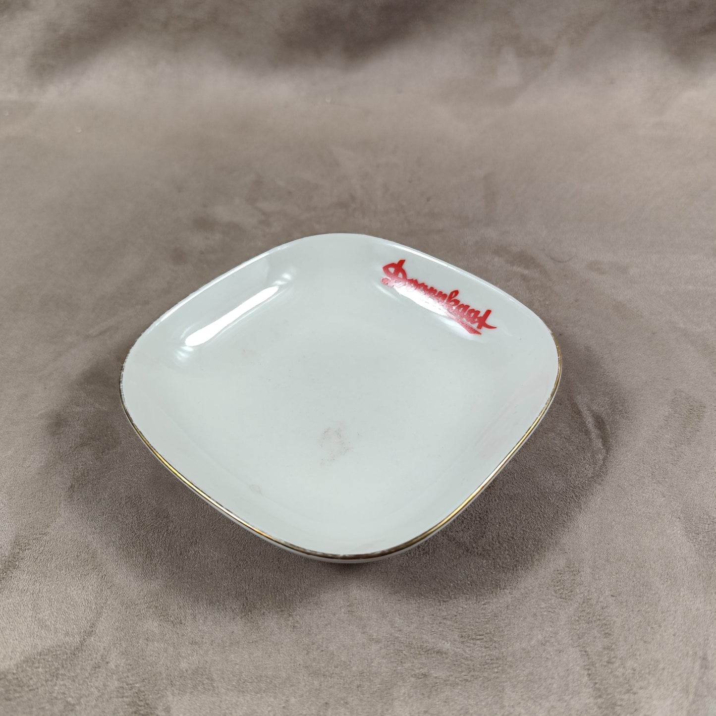 Cendrier publicitaire en faience liqueur Doornkaat par Hutschenreuther Made in Germany Vintage 1970