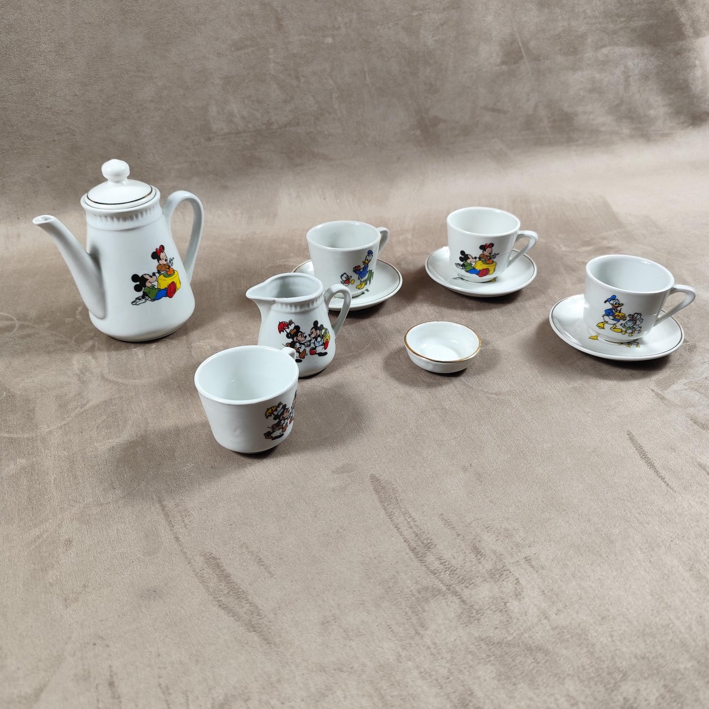 Service à Thé Disney Ancienne Dinette Made in France Vintage 1970