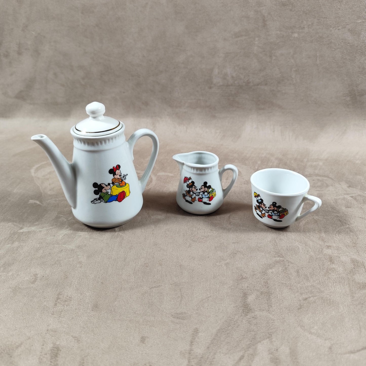 Service à Thé Disney Ancienne Dinette Made in France Vintage 1970