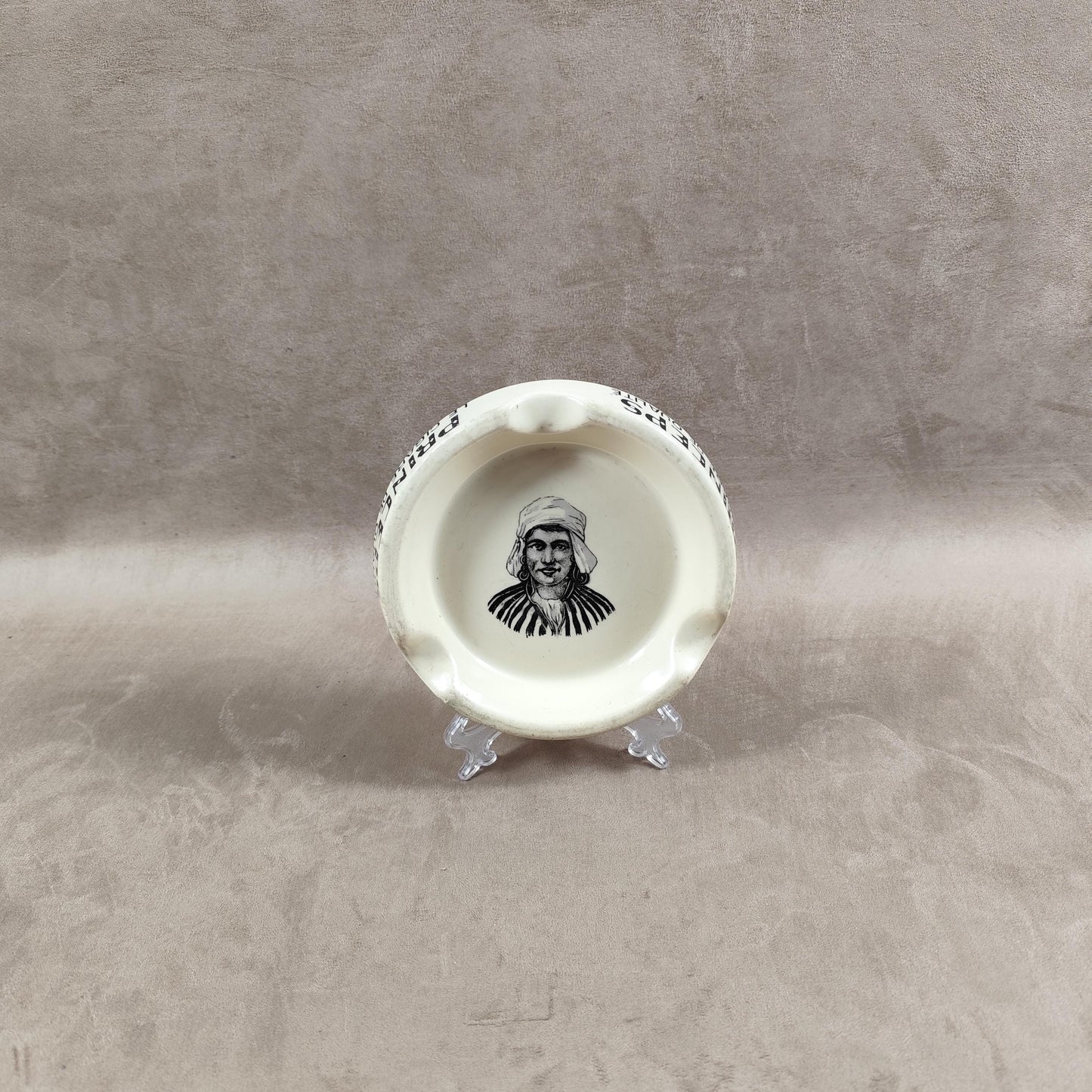Cendrier publicitaire Princeps le cigare de qualité en faience Made in Belgium Vintage 1900