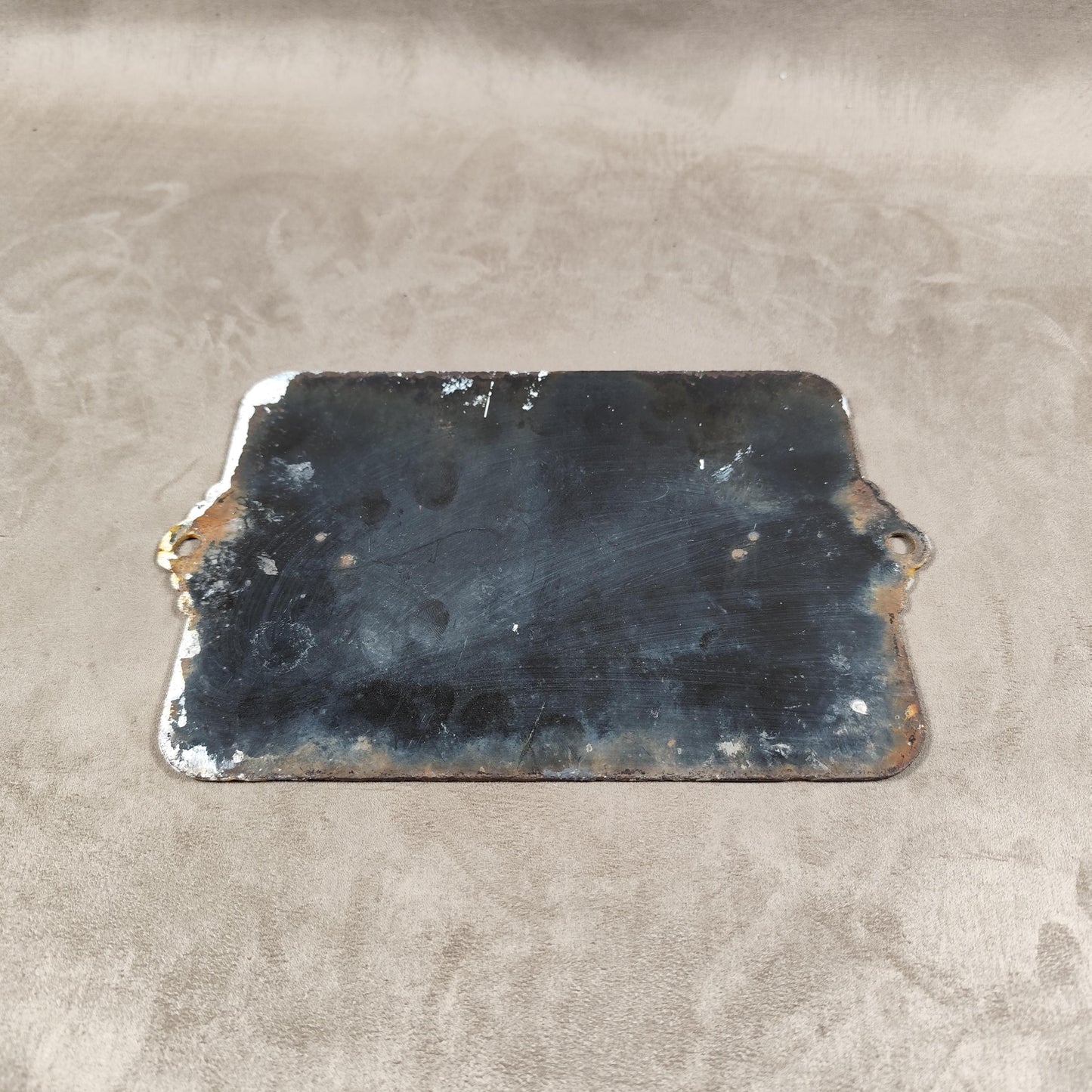 RARE Plaque de rue de ville Française Numéro 12 en tôle émaillée bleue, Made in France, Vintage 1900