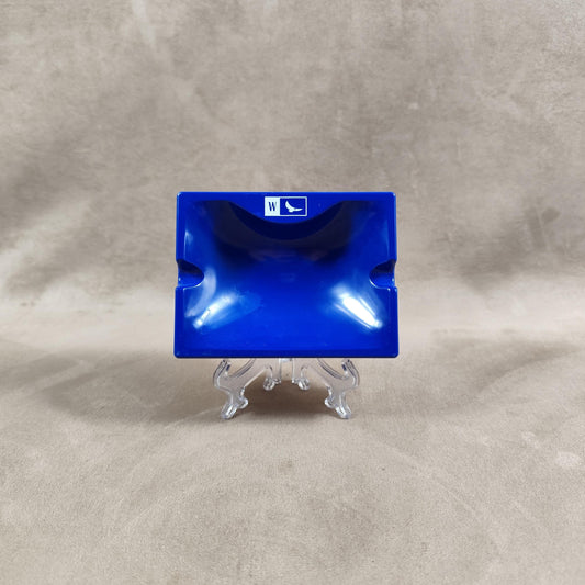 Cendrier Winston vintage en plastique bleu 1980