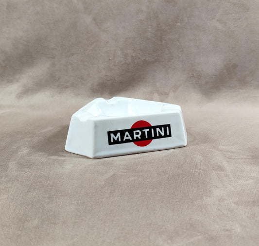 Cendrier publicitaire MARTINI en porcelaine de Sarreguemines Made in France vintage 1980