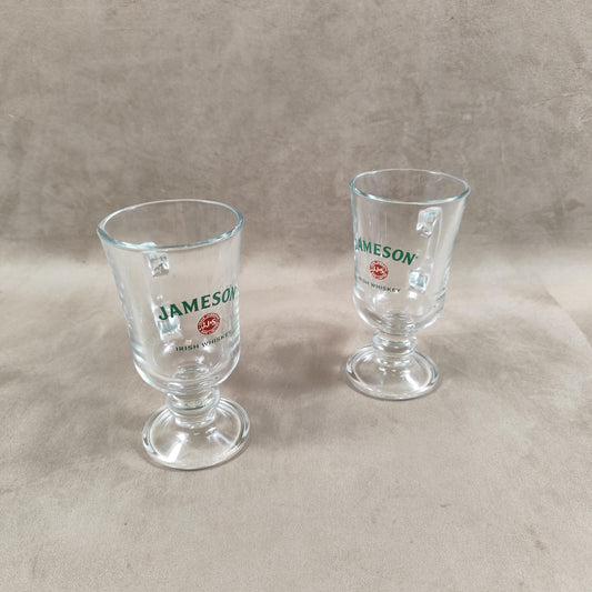 Lot de 2 Verres à Irish Coffee whisky Jameson Made in France Vintage 1980