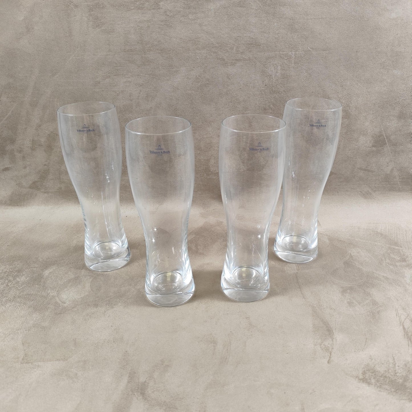 Lot de 4 verres à bière en verre Villeroy & Boch Made in France Vintage 2000