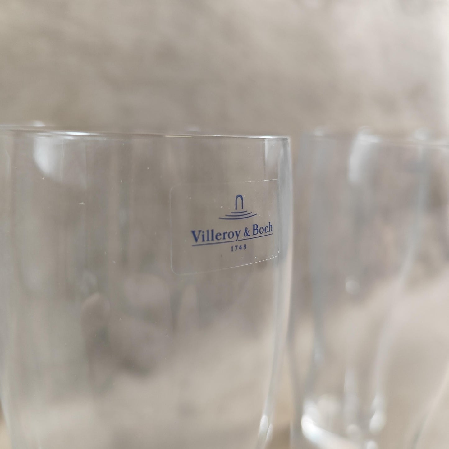 Lot de 4 verres à bière en verre Villeroy & Boch Made in France Vintage 2000
