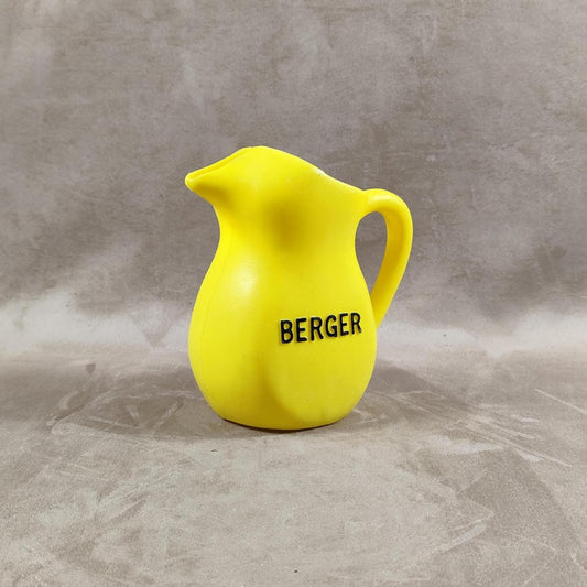 Cruche à eau Berger en plastique jaune Made in France Vintage 1970